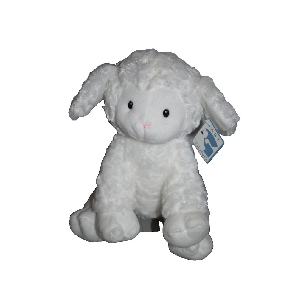 Baby Gund Lamb Sheep NEW Plush White Stuffed Animal 9" 4047421 Crinkle Ears NWT